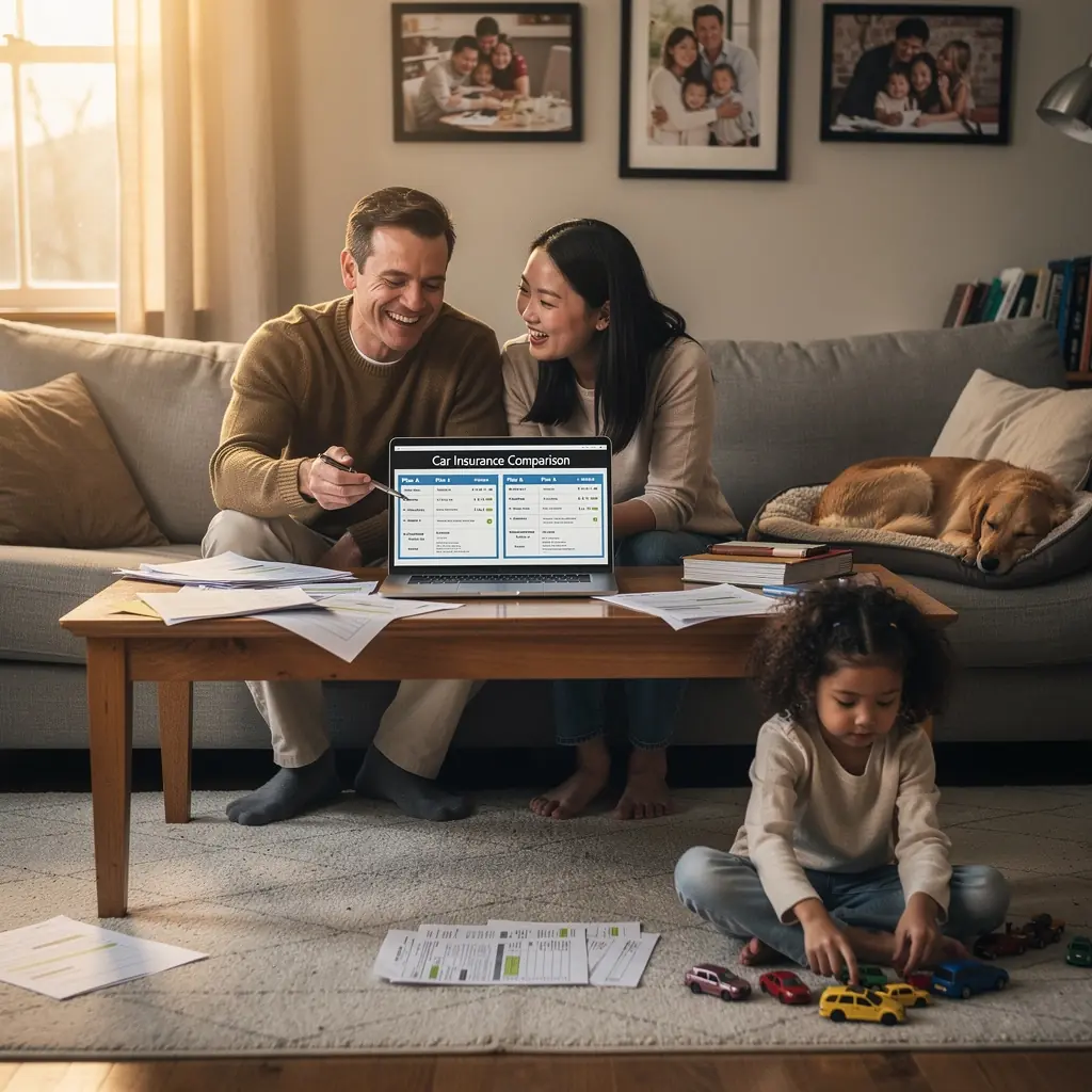 Wizualizacja procesu koordynacji polis ubezpieczeniowych dla kilku samochodów