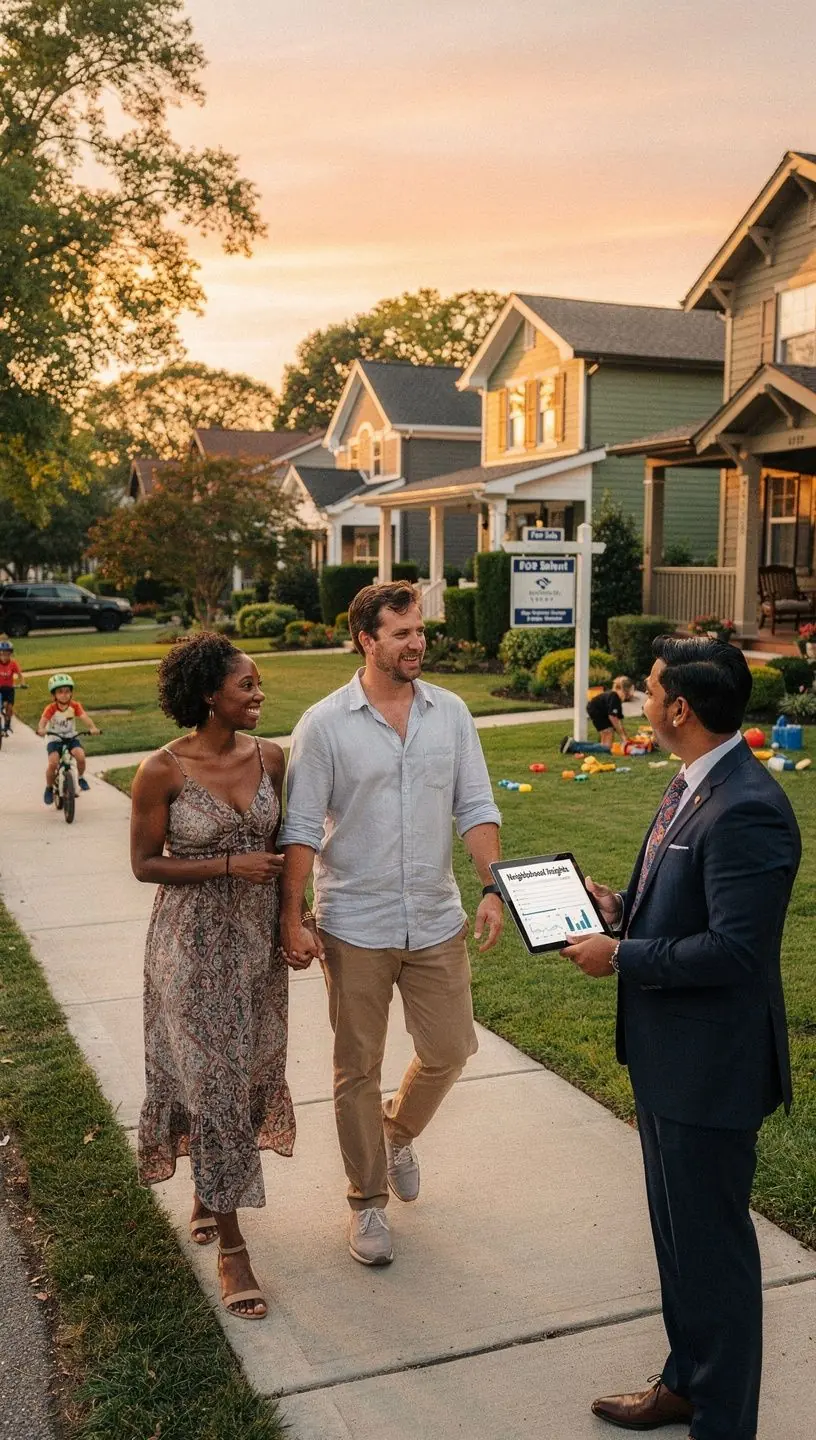 Stół z dokumentami i laptopem, symbolizujący doradztwo w zakupie nieruchomości.
