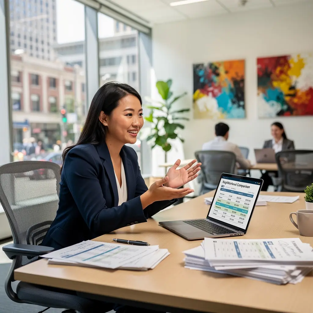 Widok na przytulny dom jednorodzinny w amerykańskim sąsiedztwie.