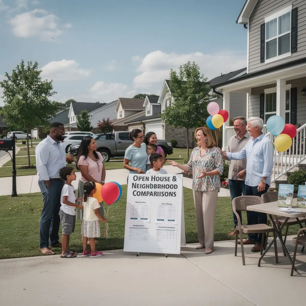 Zadowoleni klienci korzystający z usług biura doradczego w poszukiwaniu idealnej nieruchomości.