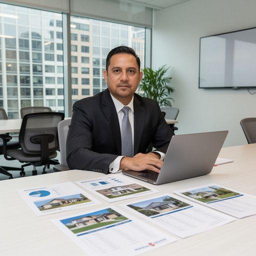 Zielony park w sąsiedztwie z placem zabaw dla dzieci.